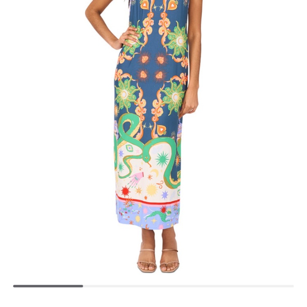 Colorful Sleeveless Maxi Dress
